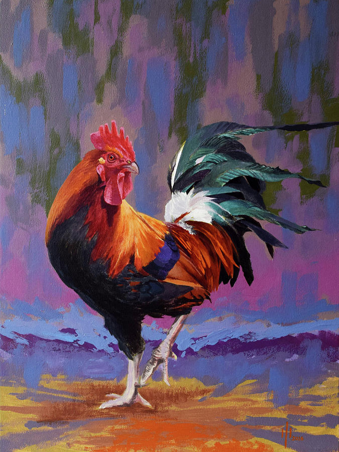 Cock No4 Painting By Harm Plat