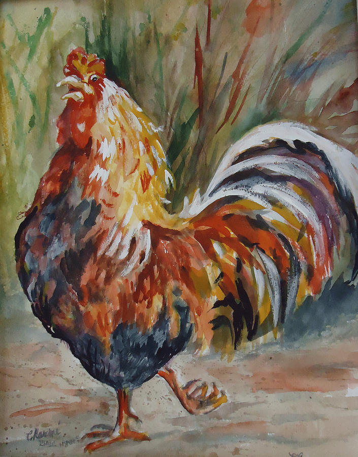 Cock of the Walk Painting by Charme Curtin