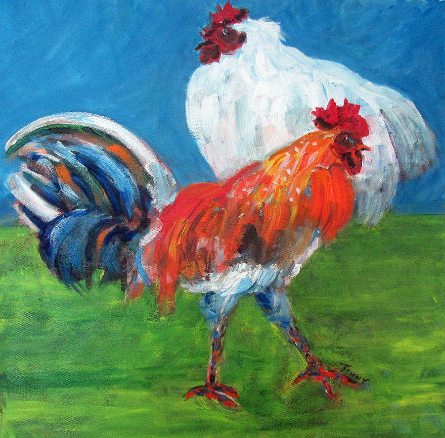 Cock of the Walk Painting by Jinny Slyfield - Fine Art America