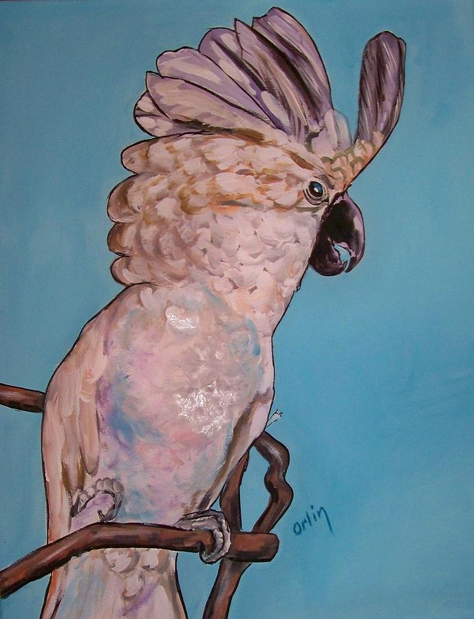blue cockatoo painting