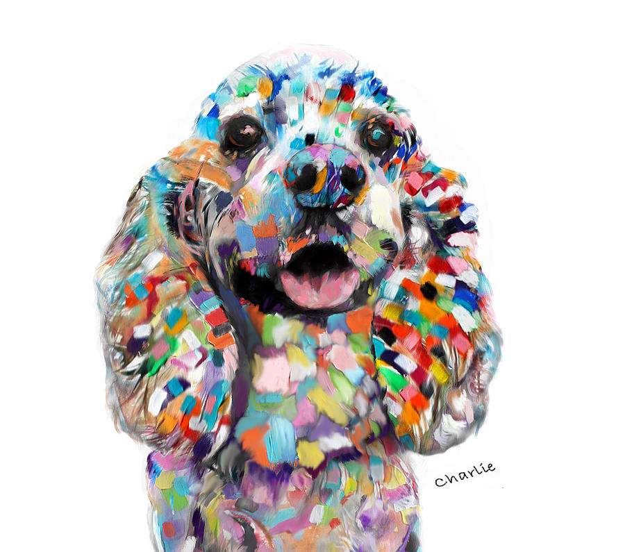 Cocker Spaniel Head Painting by Portraits By NC