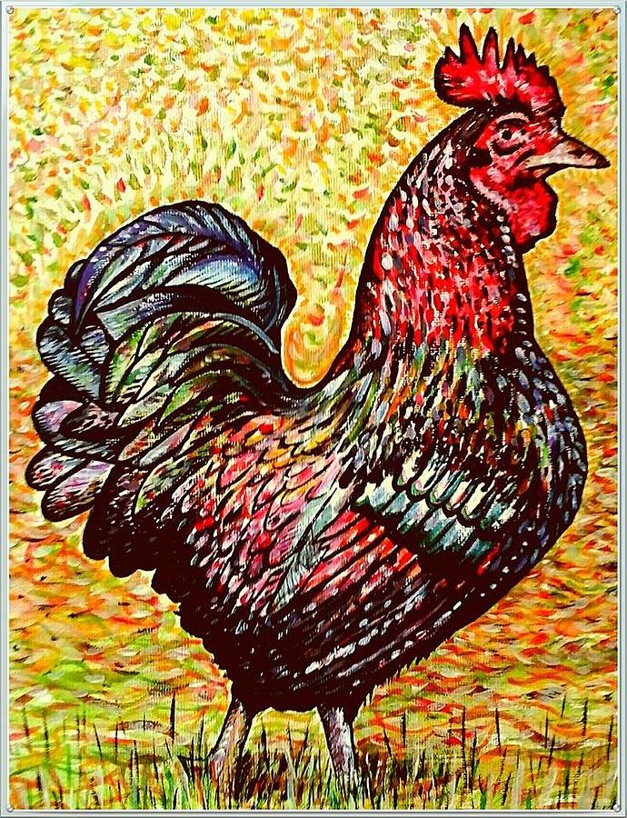 Cockerel Painting by Victoria Cox - Fine Art America