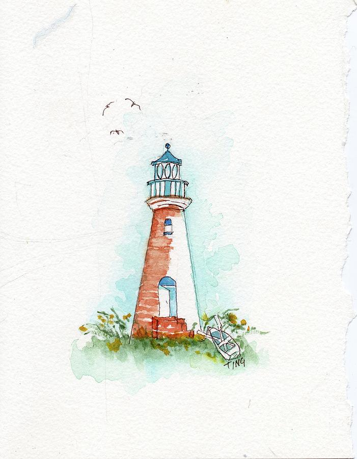 Lighthouse Painting - Cockspur Light Snapshots by Doris Blessington