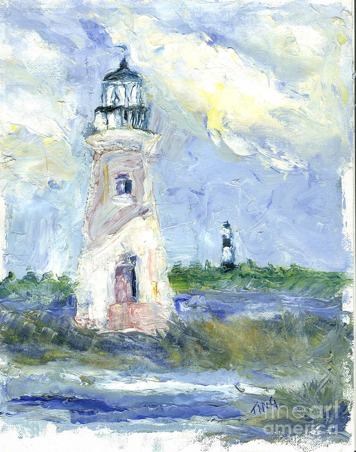 Cockspur Lighthouse Savannah Painting by Doris Blessington