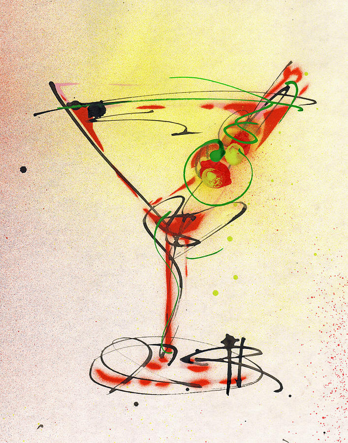 Egon Schiele Painting - Cocktail #6 by Ryan Hopkins