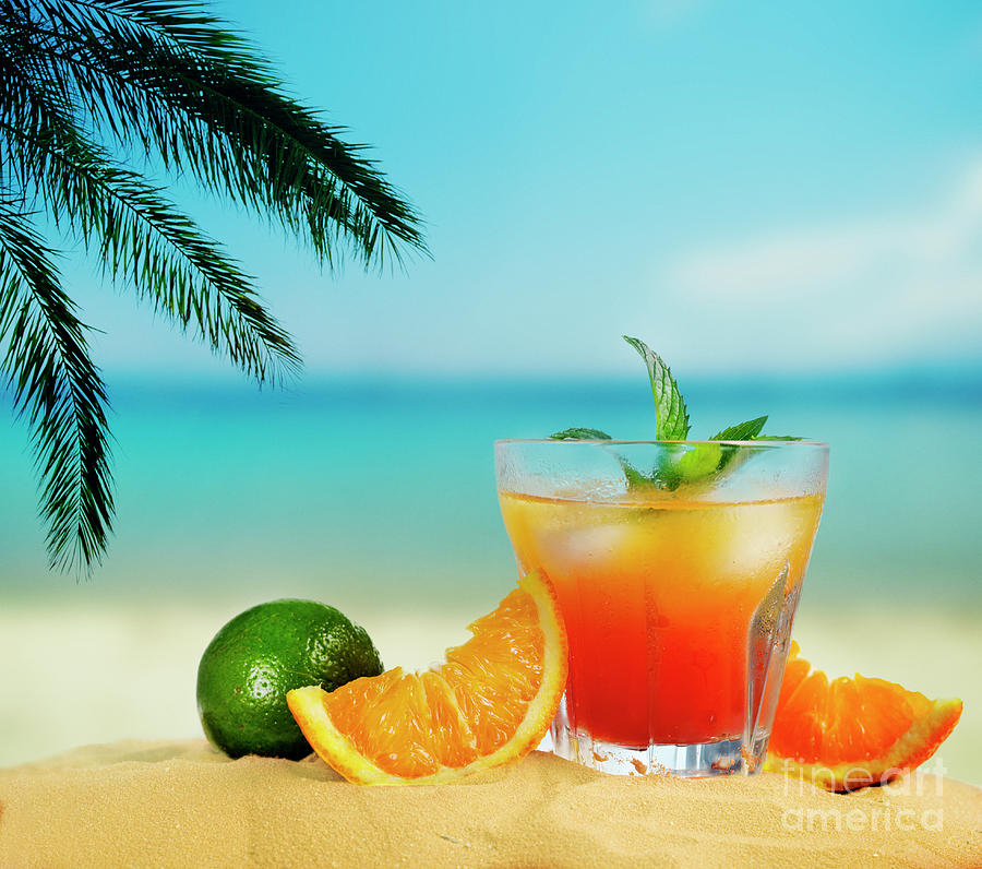 Cocktail on the beach Photograph by Jelena Jovanovic