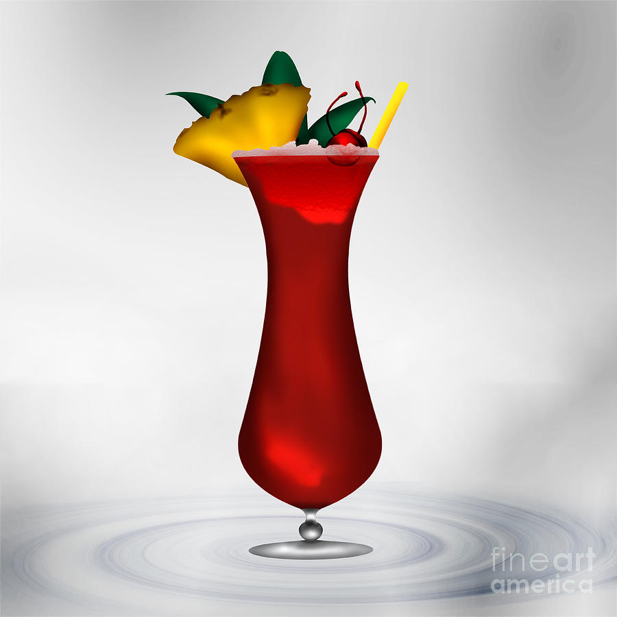 Cocktail Red Surprise Digital Art by Gina Koch