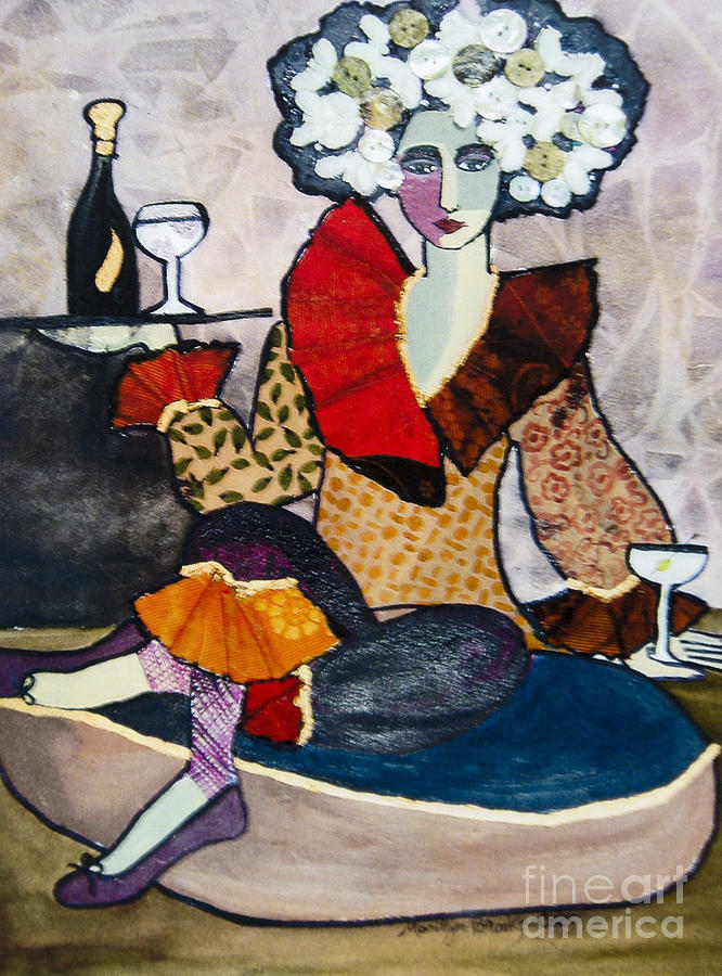 Cocktails, anyone? Painting by Marilyn Brooks