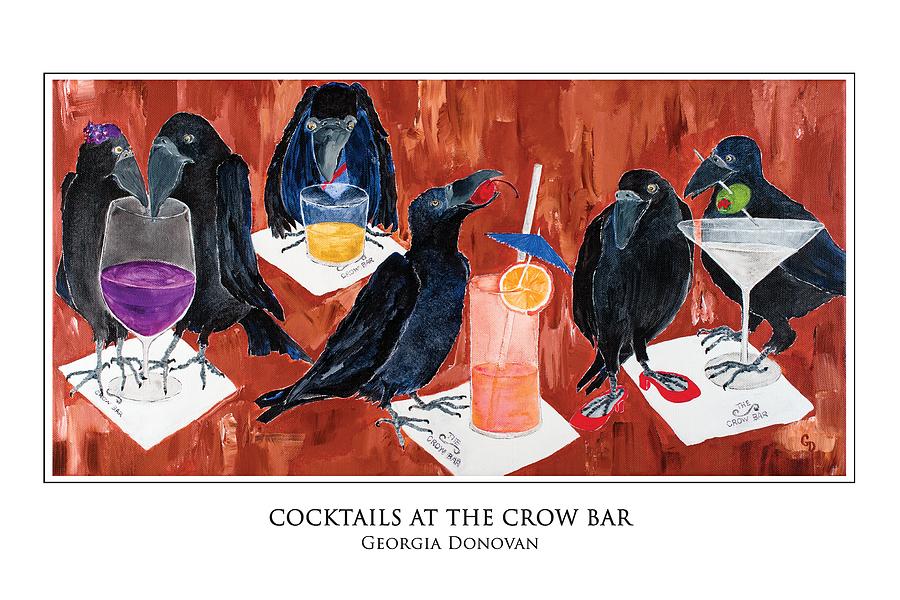 Cocktails At The Crow Bar Painting by Georgia Donovan