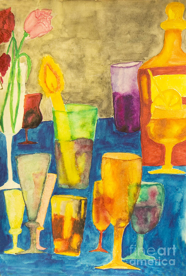 Cocktails, painting Painting by Irina Afonskaya