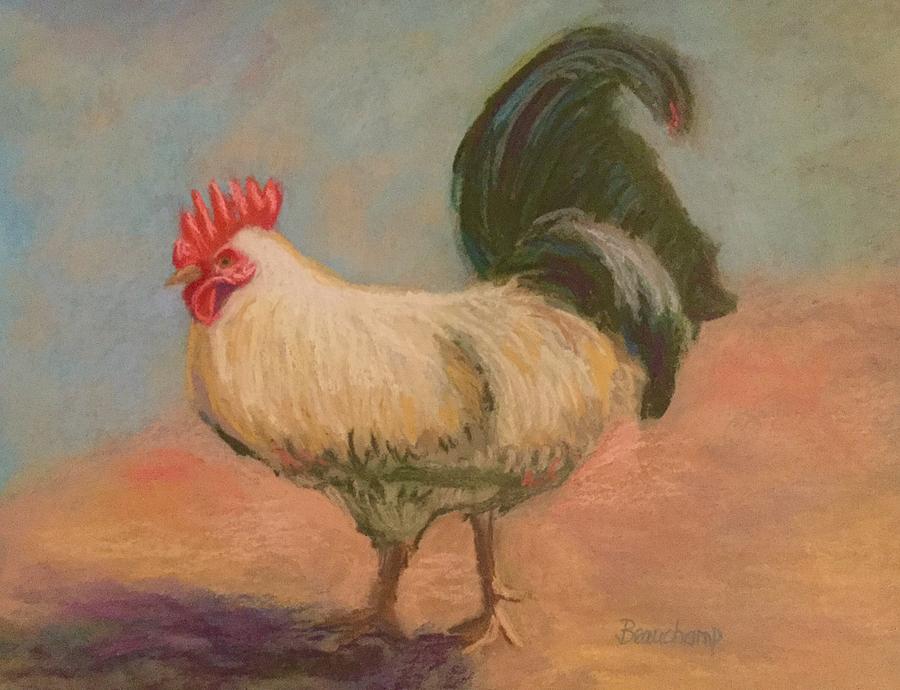 Cocky Rooster Pastel by Nancy Beauchamp