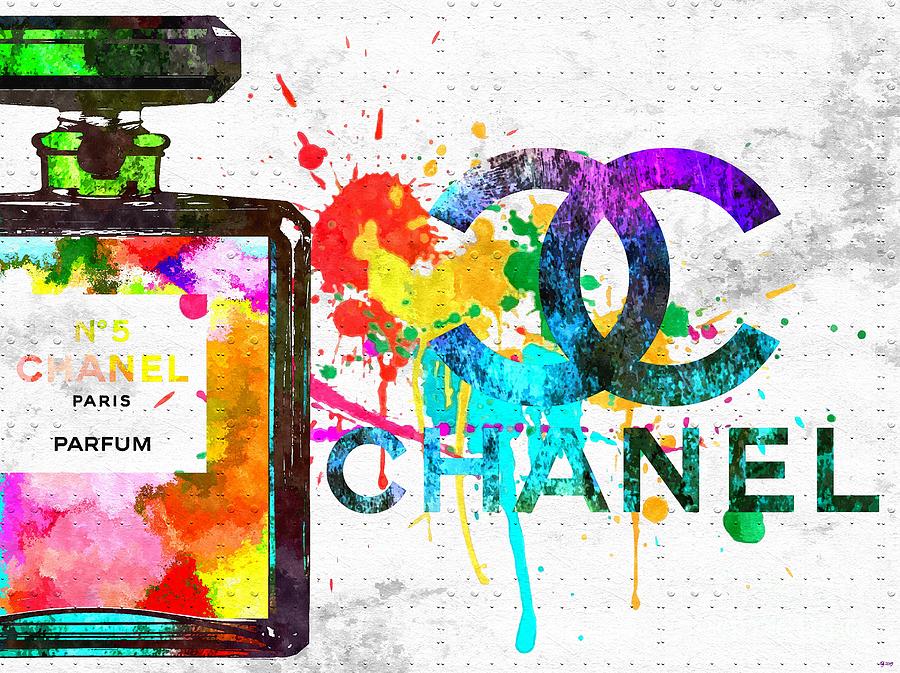 Coco Chanel No. 5 Grunge Mixed Media by Daniel Janda