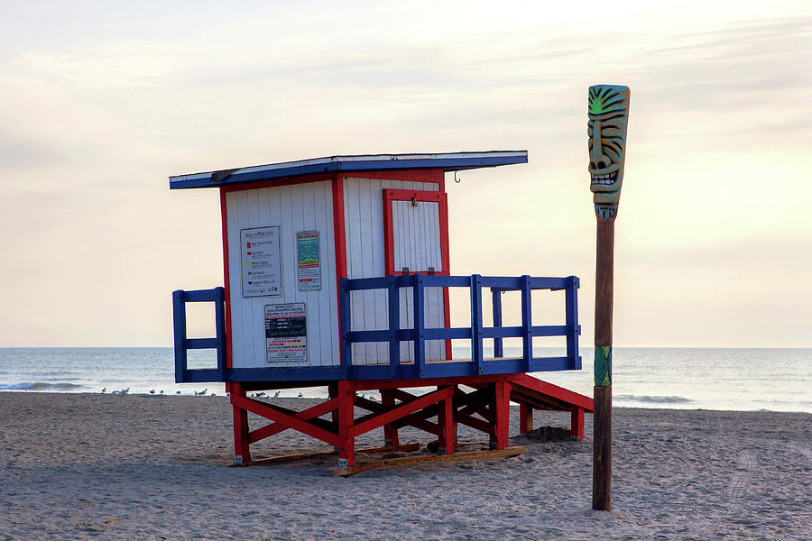 Cocoa Beach Lifeguard Tower Photograph by Art Block Collections