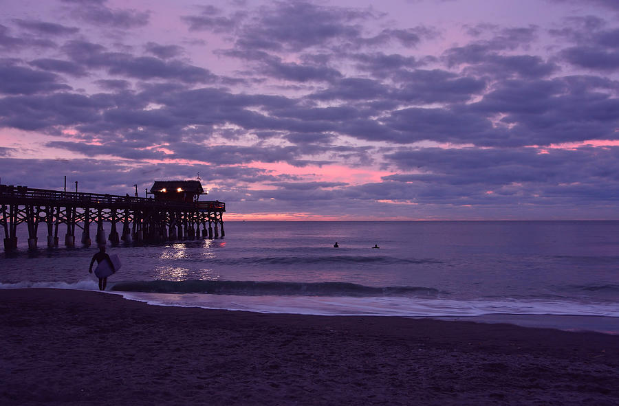 Cocoa Beach Pier at Daybreak Photograph by Ben Prepelka