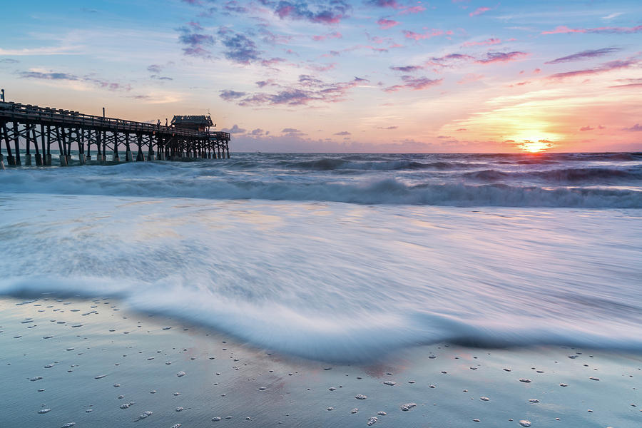 Cocoa Beach Pier at Sunrise, Cocoa Beach, Florida Photograph by Dawna Moore Photography