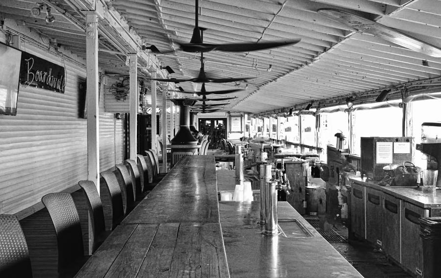 Cocoa Beach Pier Boardwalk Bar - b/w Photograph by Greg Jackson - Pixels