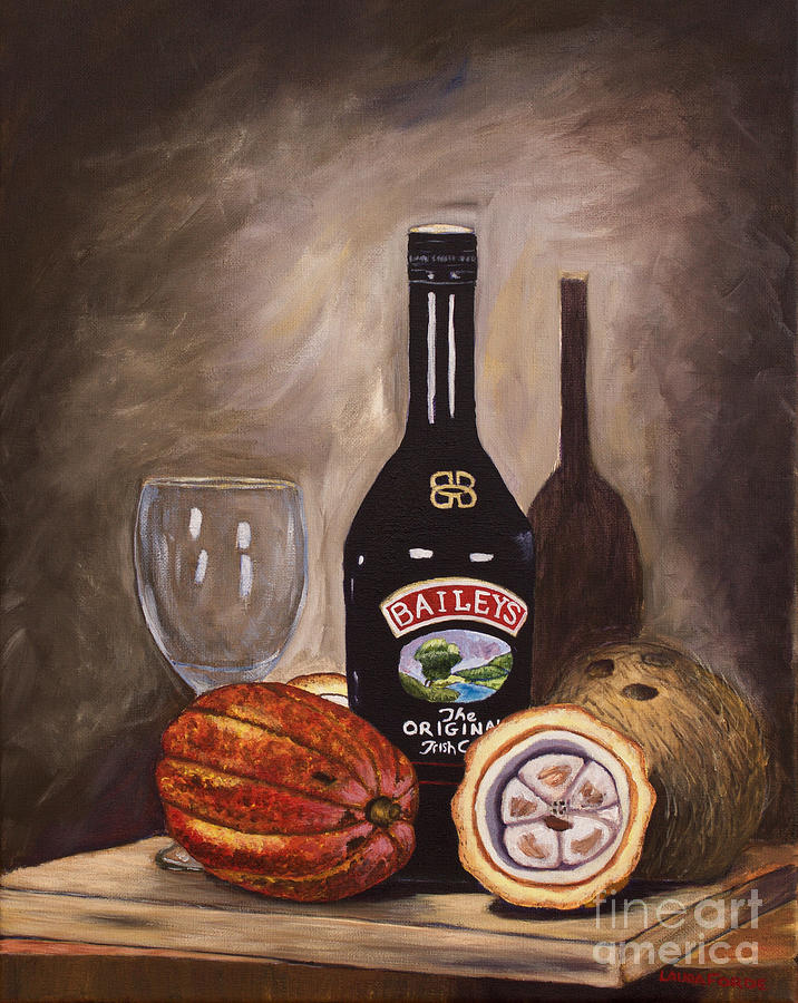 Cocoa Pods Coconut and Irish Cream Painting by Laura Forde