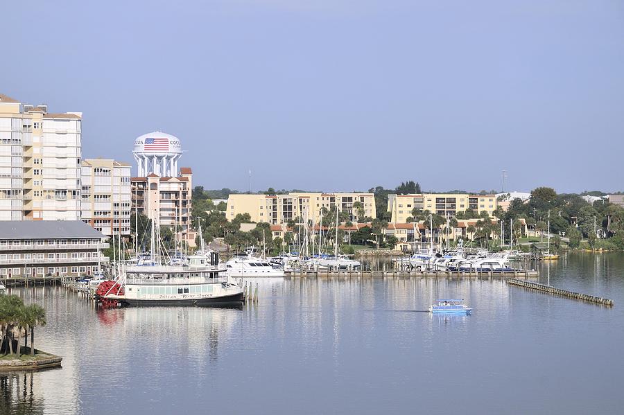 Cocoa Village Marina with Indian River Queen Photograph by Bradford Martin