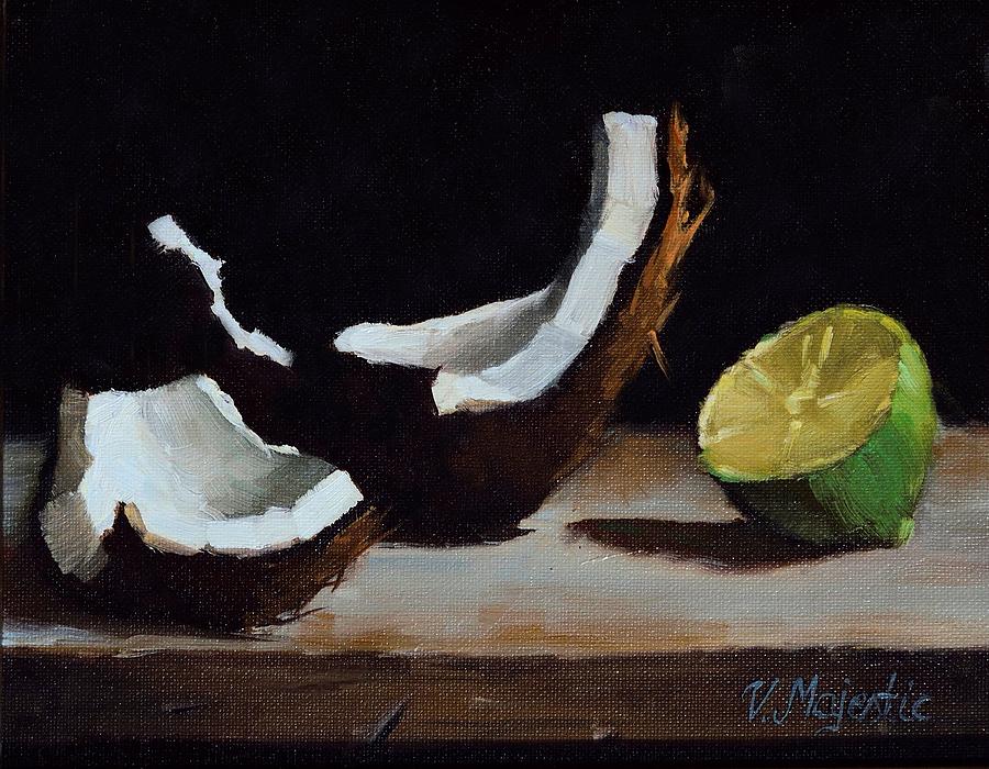 Coconut and Lime Painting by Viktoria K Majestic