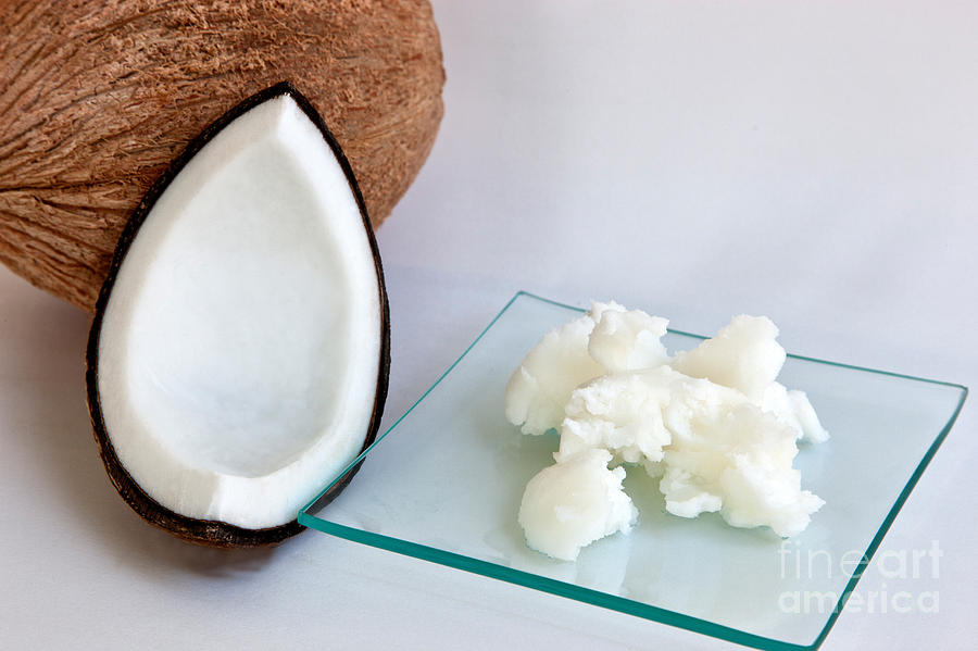 Coconut Oil And Coconut Photograph by Inga Spence