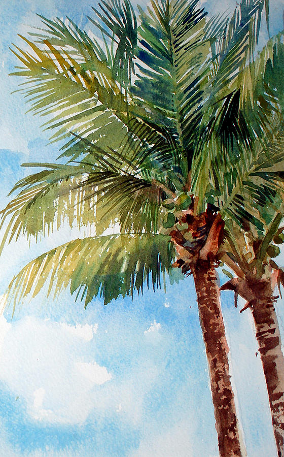 Coconut Palm Painting by Peter Sit - Fine Art America