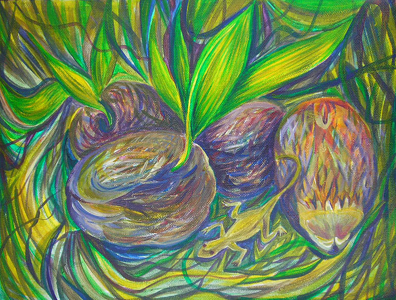 Coconuts Painting by Anna  Duyunova