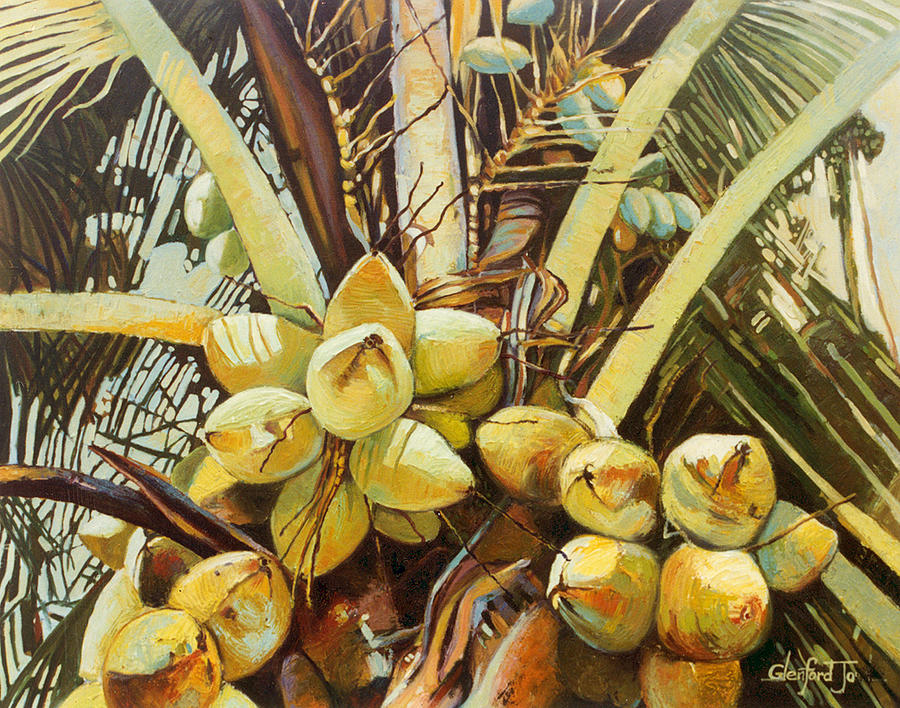 Coconuts Painting by Glenford John