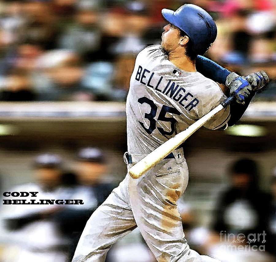Cody Bellinger Mixed Media - Cody Bellinger, Los Angeles Dodgers by Thomas Pollart