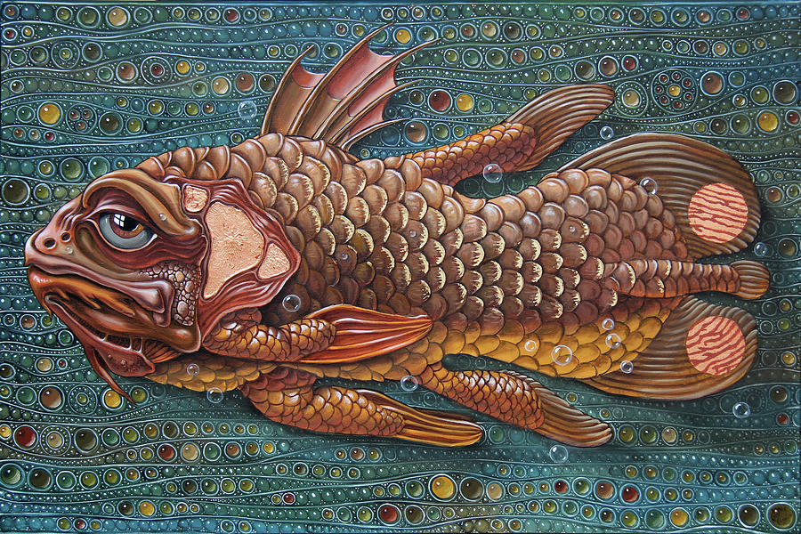 Coelacanth Painting by Victor Molev