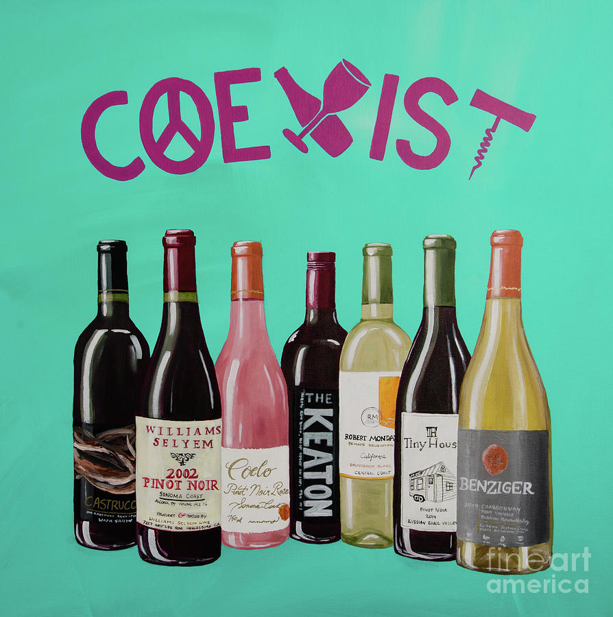 Sold Coexist Wine Painting Painting