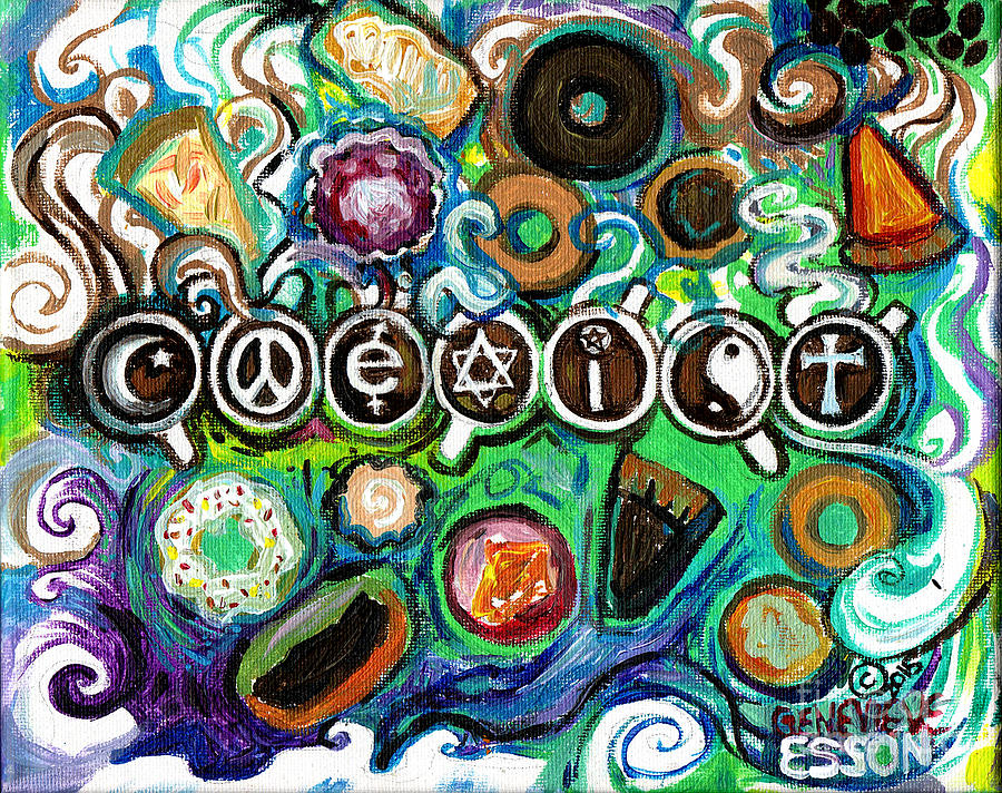 Coexisting With Coffee and Donuts Painting by Genevieve Esson