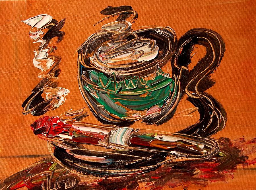 Coffee And Cigar Painting by Mark Kazav Coffee And Cigar Painting by Mark Kazav