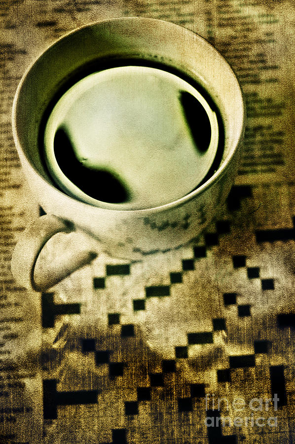 Coffee Photograph - Coffee and Crossword  by HD Connelly