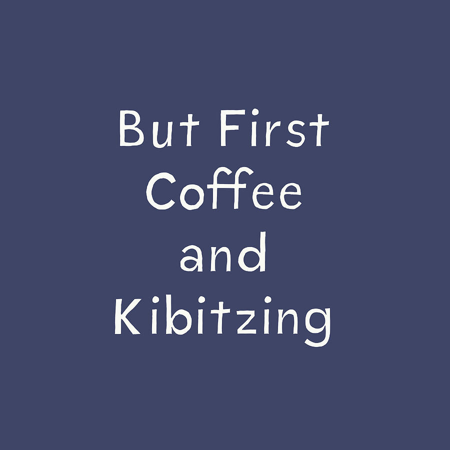 Coffee and Kibitz- Art by Linda Woods Mixed Media by Linda Woods