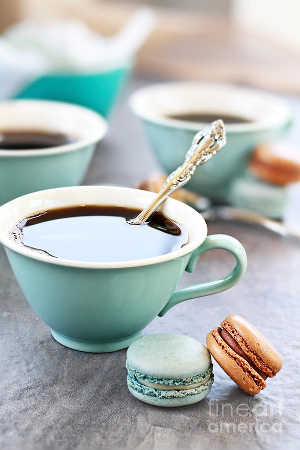 Coffee and Macarons Photograph by Stephanie Frey