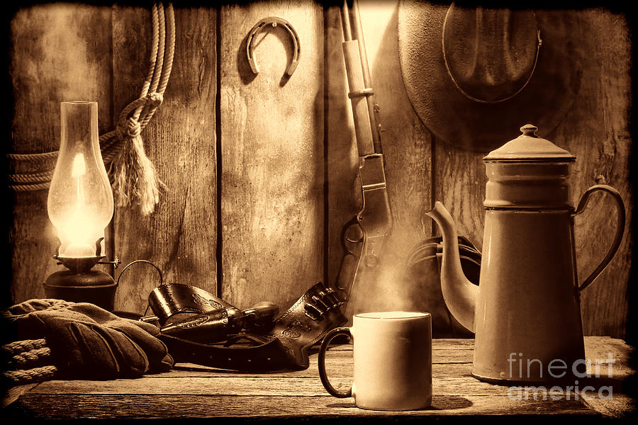 Coffee at the Cabin by American West Legend By Olivier Le Queinec Coffee at the Cabin by American West Legend By Olivier Le Queinec