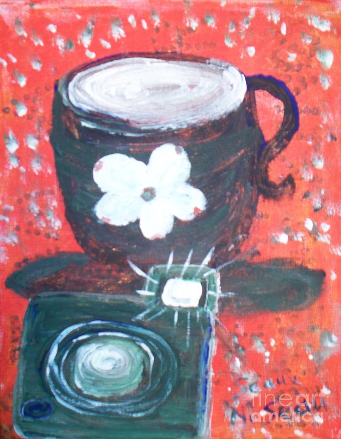 Coffee Au Lait To Awaken the Moment and My Camera to Freeze it in Time Painting by Seaux-N-Seau Soileau