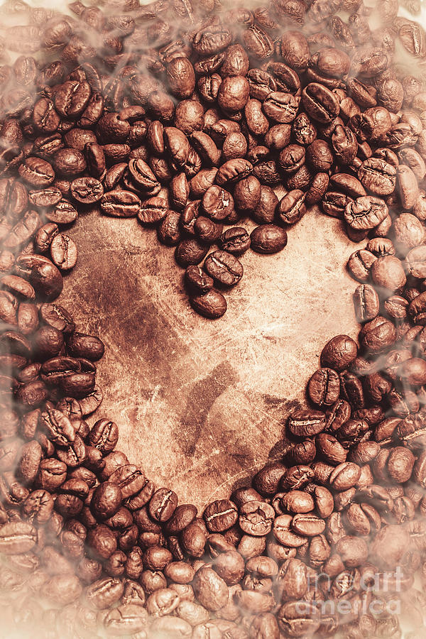Coffee bean hearts Photograph by Jorgo Photography