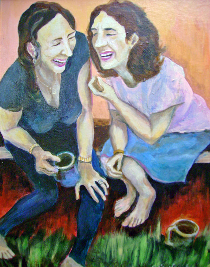 Coffee Break Painting by Edith Hunsberger