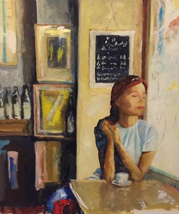 Coffee break Painting by Grus Lindgren