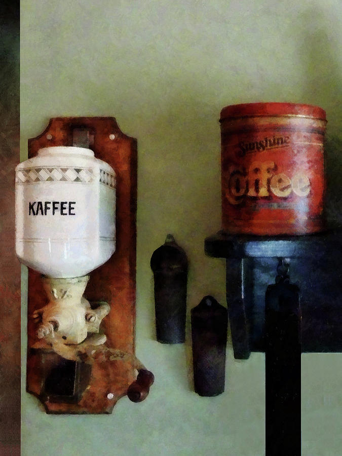 Coffee Can and Coffee Grinder Photograph by Susan Savad