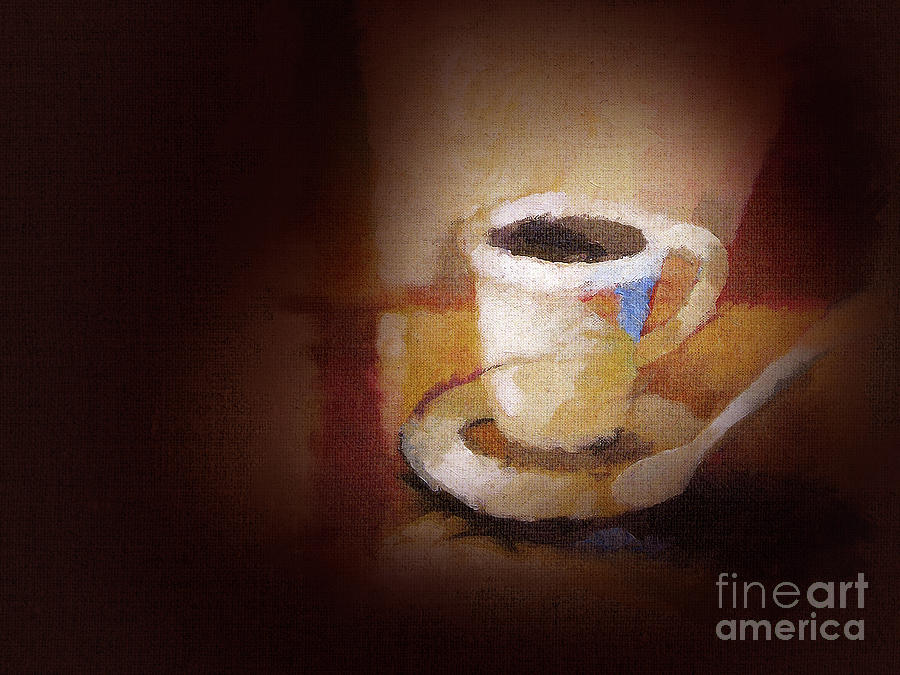Coffee Painting - Coffee Canvas by Lutz Baar