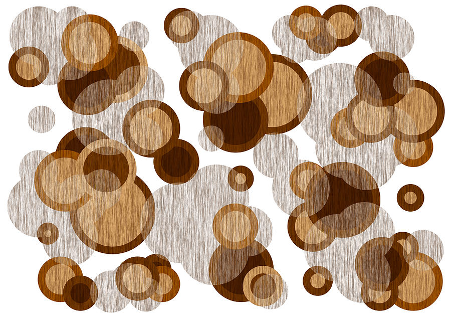 Coffee Colored Circles Painting by Frank Tschakert