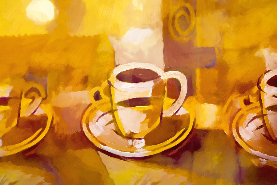 Coffee Coming Up Painting by Lutz Baar
