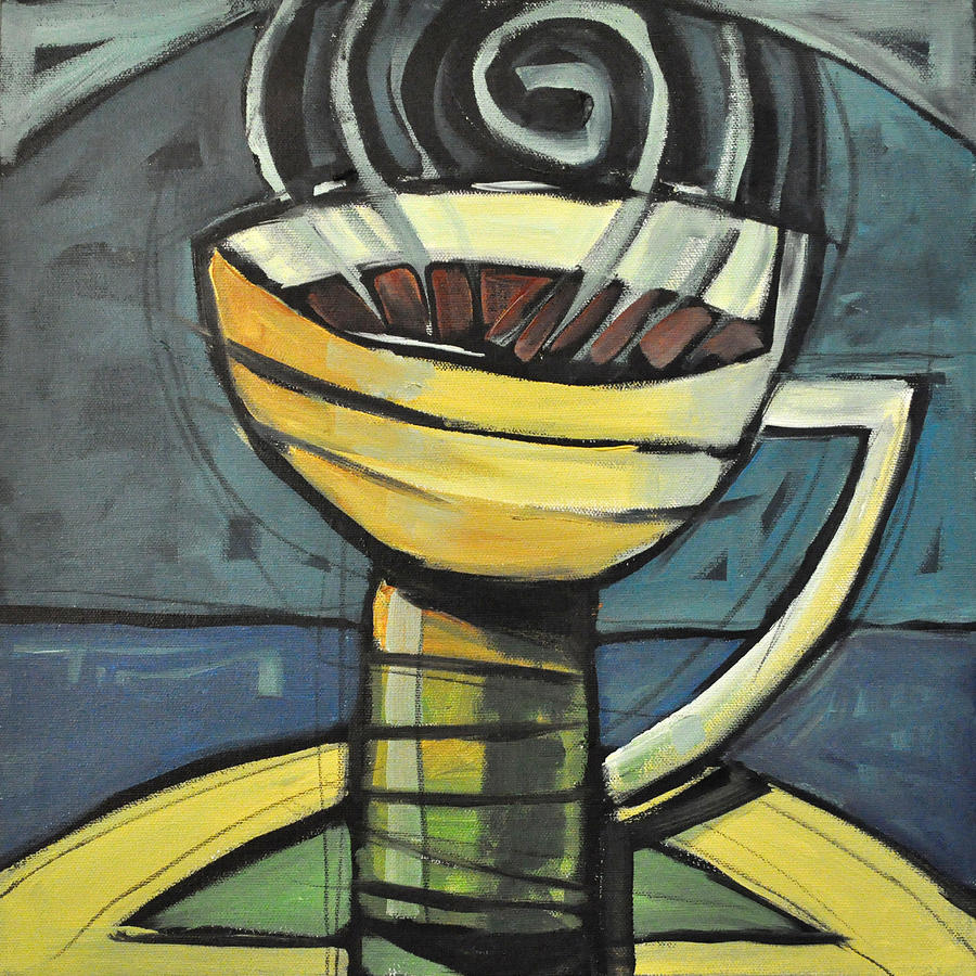 Coffee Painting - Coffee Cup Three by Tim Nyberg