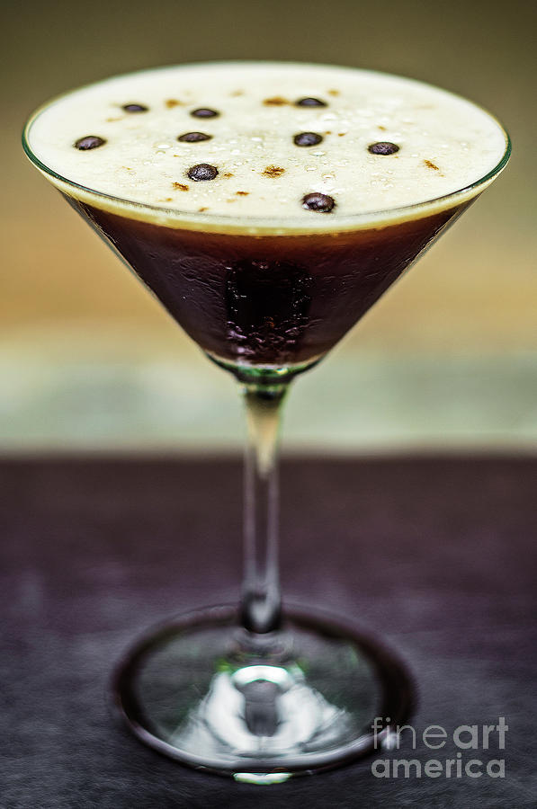 Coffee Espresso Cream Martini Cocktail Drink Glass Photograph