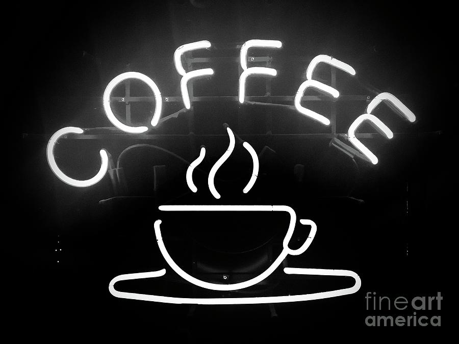 Coffee Fix, Black And White Photograph