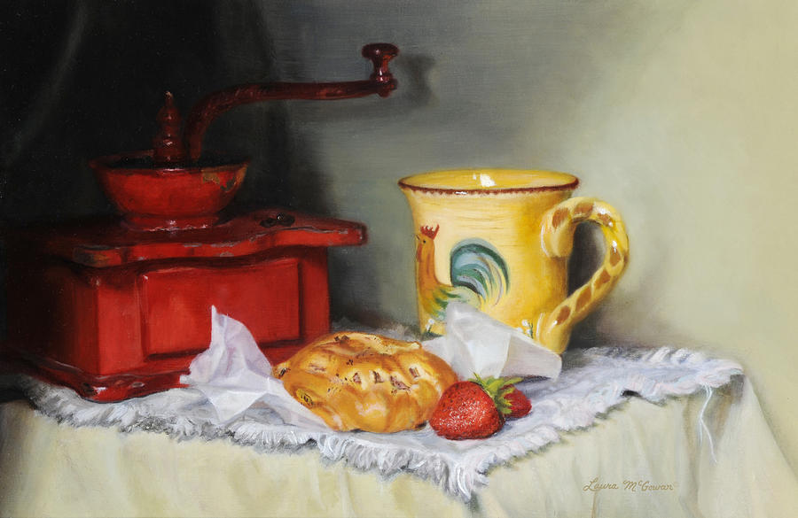 Coffee Painting - Coffee Grinder by Sister Laura McGowan