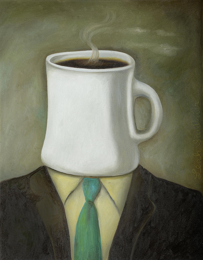 Coffee Head Painting by Leah Saulnier The Painting Maniac