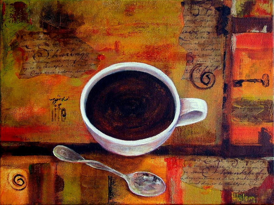 Coffee I Painting by Greg and Linda Halom